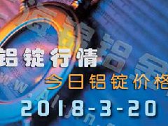 鋁錠行情2018：3月20日長(zhǎng)江鋁錠價(jià),全國(guó)各地今日鋁